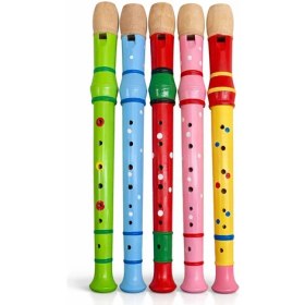 Resim Ahşap Renkli Flüt Büyük 