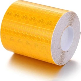 Resim Nzb Tüvtürk Onaylı Reflektörlü Fosforlu Şerit Bant Reflek Ikaz Bandı Sarı-5 Metre 
