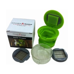 Resim Çıkarılabilir Hazneli Kapaklı Pratik Sarımsak ve Soğan Doğrayıcı – 2 Bıçak Seçenekli Profesyonel 