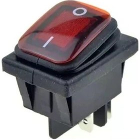 Resim Ic-104W Geniş Körüklü Işıklı Anahtar On-Off 4 Uçlu 220V 4 Bacaklı 5 Adet 