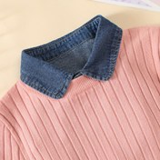 Resim Unisex Şık Kot Sahte Yaka Basit Düz Renk Yarım Gömlek Dickey Yaka Profesyonel Eşleştirme Sahte Yaka 