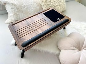 Resim Axolotl Supply Plus lidya Telefon Tablet Bölmeli Katlanır Ayaklı Minderli Laptop Sehpası Bilgisayar Çalışma Masası 