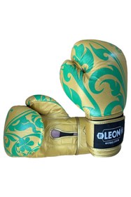 Resim By Leon 1982 Leon Flower Deri Kick Boks Ve Muay Thai Eldiveni Altın Sarısı 