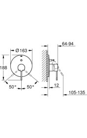 Resim Grohe Essence Ankastre Banyo/duş Bataryası, Brushed Warm Sunset - 19285DL1 