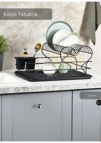 Resim Jet's Home 2 Katlı Bulas Iklık Tezgah U Stu Tabaklık Bpa Free Bulas Ik Sepeti Kalpli Siyah siyah 