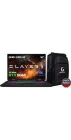 Resim Game Garaj Slayer5 7-5060 C8 Intel Ultra 7 255HX 16GB Ram 500GB SSD RTX5060 16" 240Hz Qhd+ IPS Freedos Gaming Laptop 