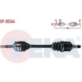 Resim Genel Markalar Komple Aks Sol On Opel Merıva A 1.6 Abslı 29 Dıs Uzunluk 590mm 2003-2010 