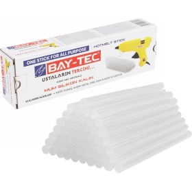 Resim Bay-Tec MK0443 Mum Silikon Çubuk Şeffaf Kalın 11.3X300MM 1 kg Ambalaj 