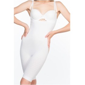 Resim Beyaz Mı Emay 2038 Popo Ve Göğsü Açık Paçalı Boy Korse Beyaz 