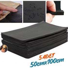 Resim Evimdeyokyok Araç Oto Kaput Kapı Taban Davlumbaz Ses Yalıtım Malzemesi 6mm Kauçuk 50CMX100CM 5ADET 
