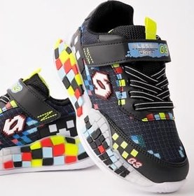 Resim Muggo BLOCK Renkli Blok Tabanlı Cırtlı ve Bağcıklı Çocuk Sneaker Spor Ayakkabı 
