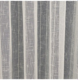 Resim Tül Perde Natural Çizgili Keten Desenli Yeni Sezon Trend Tül Perde 1x3 Sık Pileli Tül Perde 