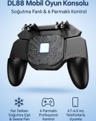 Resim Coverzone Soğutma Fanlı Mobil Oyun Kolu 6 Parmak Destekli, L2R2 Tetikli, 4.7–6.5” iOS Android İçin DL88 