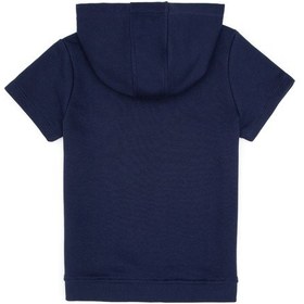 Resim U.S. Polo Assn. Erkek Çocuk Lacivert Kısa Kollu Kapüşonlu Sweatshirt 50325170-VR033 
