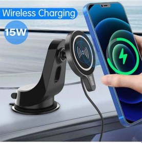 Resim Polham Magsafe 15W Kablosuz Şarj Kablosuz Araç Şarjı Masaüstü Sta (505619502) 