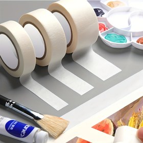 Resim Çeşitli Boyutlarda Boya Bandı - Ağır Hizmet Tipi Kağıt Maskeleme, Sprey Boyama & El Sanatları Bandı - Sanatçılar için, DIY Projeleri, Güçlü Yapışkanlık, Boyaya Dayanıklı, Kolay Çıkarma - Tuval, Ahşap, Plastik, Metal Yüzeyler İçin İdeal, Yüzey Koruma, Pürüzsüz Bitiş, Güvenilir Performans, Ev Dekoratörleri 