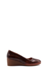 Resim Fast Step Hakiki Deri Kadın Dolgu Topuk Ayakkabı 411ZA291 