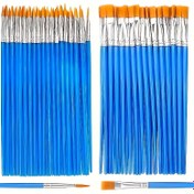 Resim 200 adet Naylon Düz ve Yuvarlak Fırça Seti, Akrilik, Su Boyası, Yağlı Boya, DIY Çizim, Seramik Boyama, Detay İşleri, El Sanatları Fırçası, Graffiti Fırçası için Uygun 