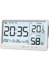 Resim Lcd Elektronik Sıcaklık Nem Ölçer Elektronik Yüksek Beyaz 