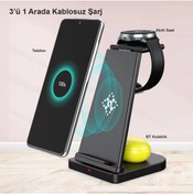 Resim Sphone Samsung Galaxy Z Fold-flip 2-3-4 Watch Tüm Seri Kablosuz Masaüstü Şarj Istasyon 3in1 