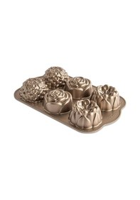 Resim Nordicware 6 Lı Mini Çiçekli Kek Kalıbı - Platin 