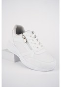 Resim Muggo Asia Garantili Kadın Ortopedik Günlük Bağcıklı Yandan Fermuarlı Rahat Sneaker Spor Ayakkabı 001 