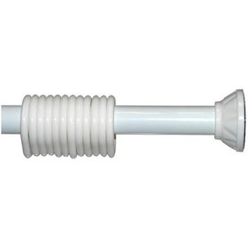 Resim Zethome Banyo Perde Borusu 90cm-130cm Beyaz Duş Perde Borusu Perde Askısı Duş Borusu Metal Beyaz 