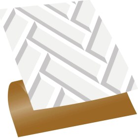 Resim Tink Kendinden Yapışkanlı Beyaz Büyük Balıksırtı Desenli Pvc Karo 30X30 cm (11 Adet) 1m2 