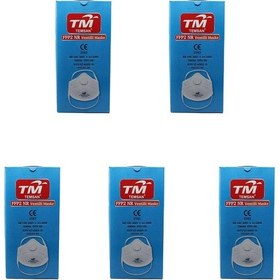 Resim Tm Temsan Beyaz Ventilli Ffp2 Nr Toz İş Güvenlik Sanayi Boya Konik Maske - 20 Adetlik 5 Paket 