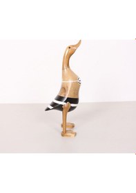 Resim Aşçı Ördek El Oyması Teak Gövde 34x14x13 Cm 