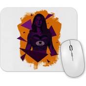 Resim Baskı Dükkanı Purple Girl Mouse Pad 