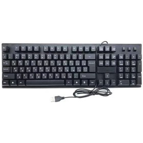 Resim 108 Tuşlu Bilgisayar Usb Kablosuz Klavye, Kablo Uzunluğu: 1.5m Rusça 