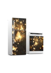 Resim Buzdolabı Ve Bulaşık Makinası Beyaz Eşya Sticker Kaplama 3d Kelebekler 