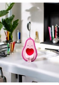 Resim Kawaii Sevimli Pembe Avokado Temalı Fotoğraf Ve Not Tutucu - Ofis Masa Not Tutacağı Pembe 