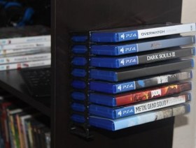 Resim Dvd / Ps4 / Bluray Duvar Rafı (9 Sayı) Plastik Aparat 