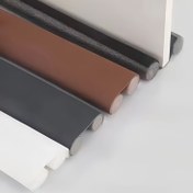 Resim Yüksek Dirençli Kauçuk ve Kumaş - Ses Yalıtım Enerji Tasarrufu Hava Sızdırmazlık Mühürü Süpürme Şeridi - 93cm Yatak Odası Kapıları için Hava Sızdırmaz Kapı Contası 