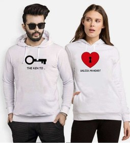 Resim Tshirthane Key Unlock Sevgili Kombinleri Kapüşonlu Kombini 