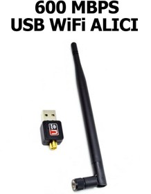 Resim Plus Bilişim Wifi Alıcı, Wifi Adaptör, Usb Wifi Alıcı, 600 Usb Wifi Adaptörü Antenli, Kablosuz Wifi Alıcı Uyumlu 