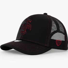 Resim Baseball Cap - Curved Visor - Symbols Collection - Red Indian - Siyah/Kırmızı - S-M (55-59 cm) 