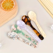 Resim 2/4/6 adet Vintage Akrilik Tekrar Kullanılabilir Kaşık Seti - Yaratıcı Tatlılar İçin Çok Fonksiyonlu Pasta, Reçel, Kahve, Çorba Kaşığı 