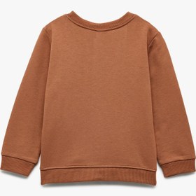 Resim Erkek Bebek Uzun Kollu Bisiklet Yaka Pamuklu Baskılı Sweatshirt 