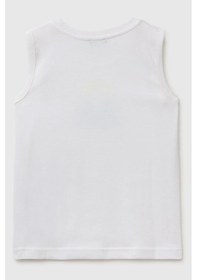 Resim United Colors Of Benetton Erkek Çocuk Logo Baskı Detaylı Yuvarlak Yaka T-shirt Beyaz-pembe 6-14 Yaş-2838 