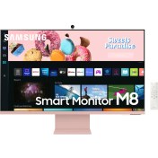 Resim Samsung M8 LS32BM80PUUXUF 32" UHD (Type-C, Wifi, Bluetooth) Dahili Kameralı Yükseklik Ayarlı Smart Monitor (Gün Batımı Pembesi) 