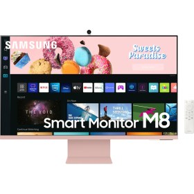 Resim Samsung M8 LS32BM80PUUXUF 32" UHD (Type-C, Wifi, Bluetooth) Dahili Kameralı Yükseklik Ayarlı Smart Monitor (Gün Batımı Pembesi) 