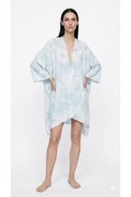 Resim BANDİ Pamuklu Batik Desenli Yarasa Kol Kimono 