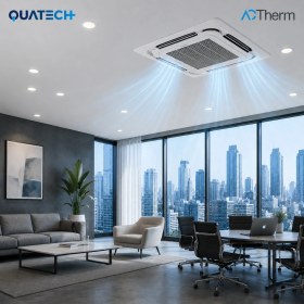 Resim Quatech Multi Split Klima 24.000 + 24.000 Btu/h | 1 Dış Ünite 42000 Btu/h A++ Enerji Sınıfı Kaset Tipi Inverter Klima 