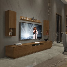 Resim Trendstyle 270DAS Mdf Tv Ünitesi Tv Sehpası Naturel Ceviz 