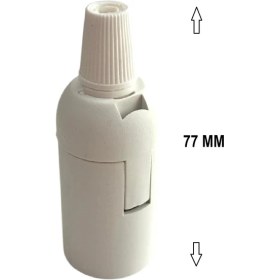 Resim Conana Italyan E14 Duy (Mini Duy) Bakalit Geçmeli Düz Duy Beyaz (250V-2A) 5 Adet 