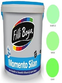 Resim Filli Boya Momento Silan Tam Silinebilir Yıkanabilir Silikonlu Ipek Mat Boya 15lt buket 20 