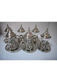 Resim 6 Kişilik 30 Parça Çay Bardağı Takımı Gümüş 